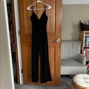 Elegant Black V-Neck Jumpsuit